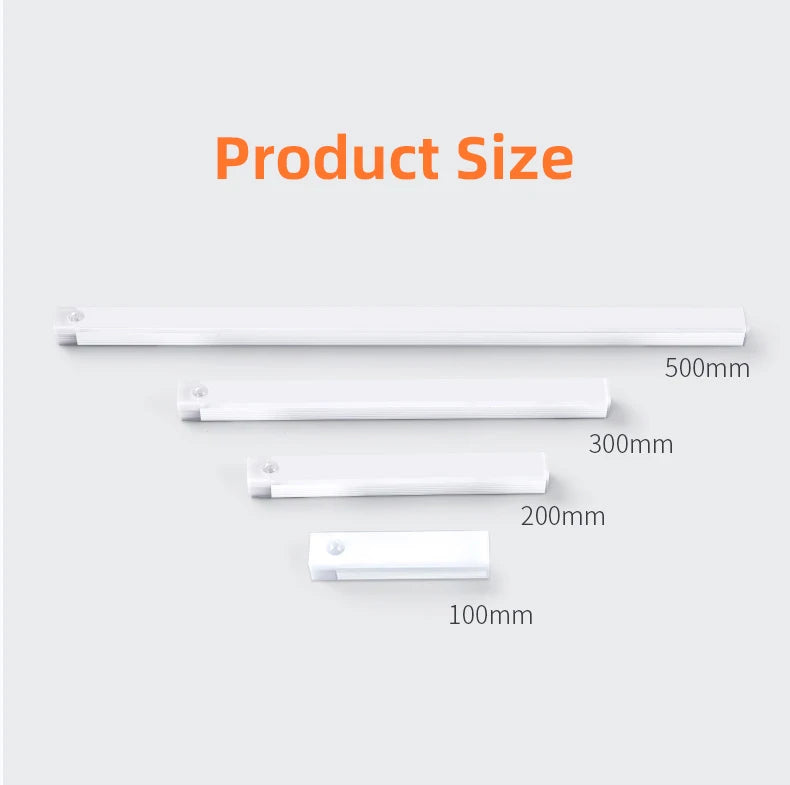 Luz LED con Sensor de Movimiento - Recargable USB-C · Magnética · 3 Colores · Sin Cables