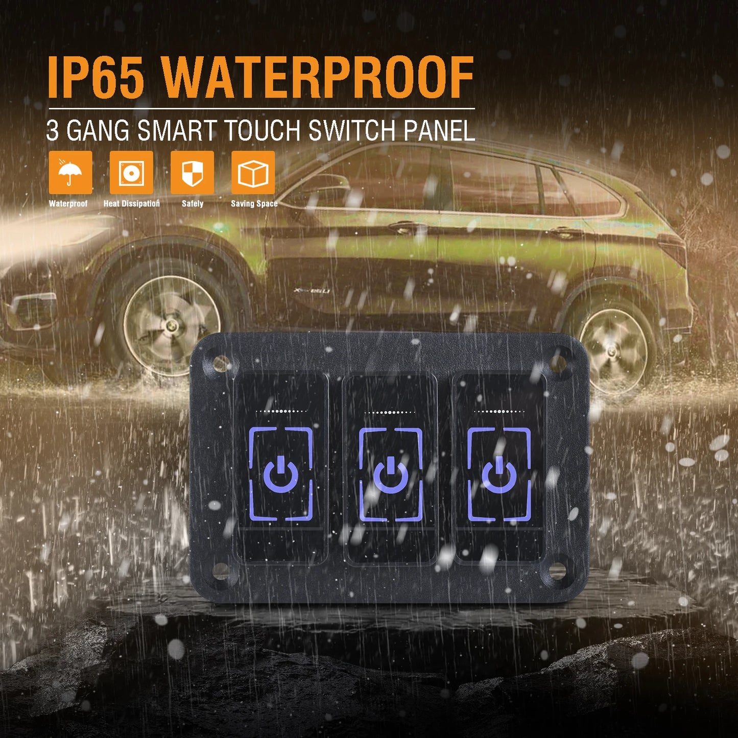 Panel de Interruptores Táctil Inteligente 12V / 24V – 2 a 8 Vías