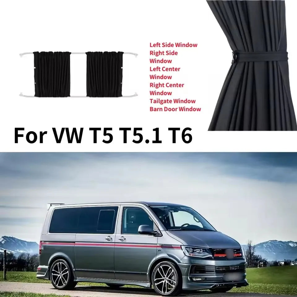 Cortinas Opacas Blackout para VW Transporter T5 T6 T6.1 – Camper Van