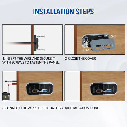 Cargador USB + PD 12–24V para Vehículos