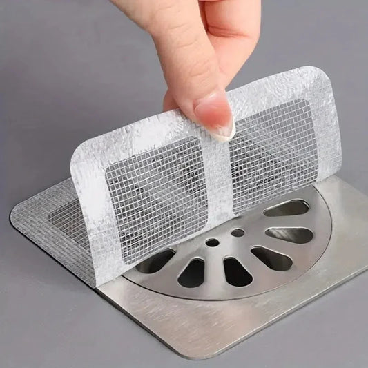 Disposable Hair Drain Catcher Floor Drains Sticker Mesh Anti Blocking Filter Shower Cover Kitchen Bathroom Sink Strainer Stoppe