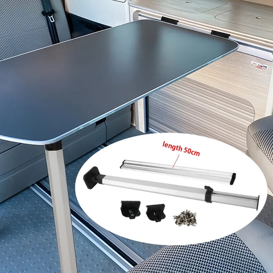 Mesa Plegable para Camper y Autocaravana con Pata Regulable | Mesa Interior RV Giratoria y Desmontable
