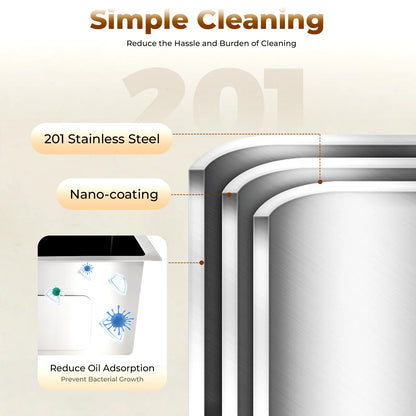 Évier de cuisine complet avec robinet pivotant à 360°