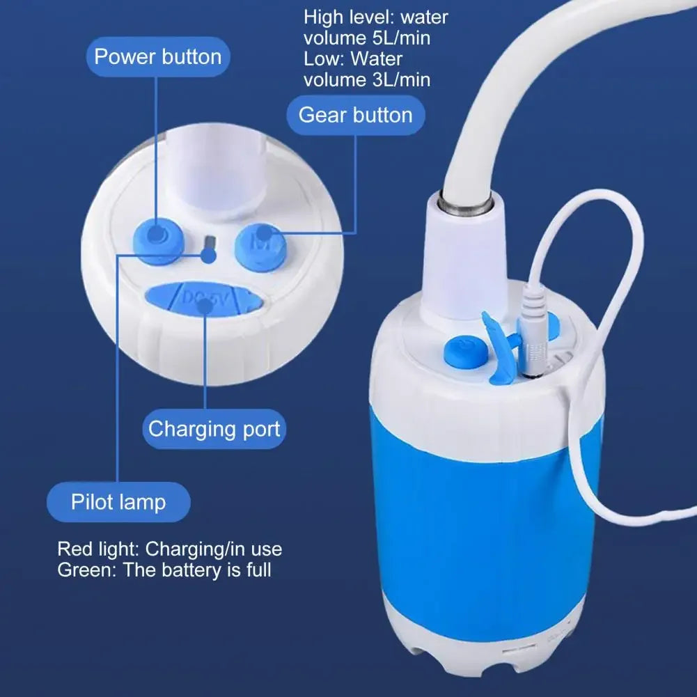 Wireless Rechargeable Portable Shower Pump 