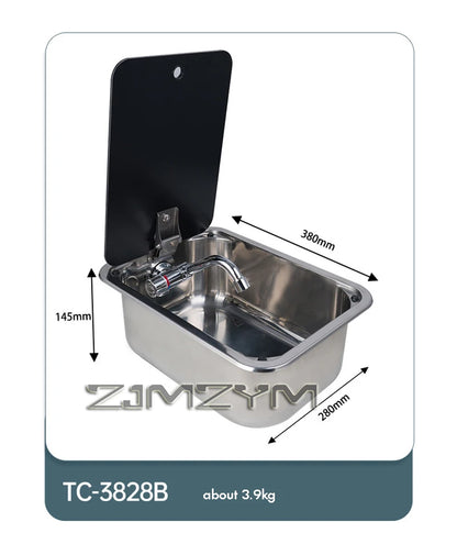 RV Premium Round/Square Sink with Faucet Included 