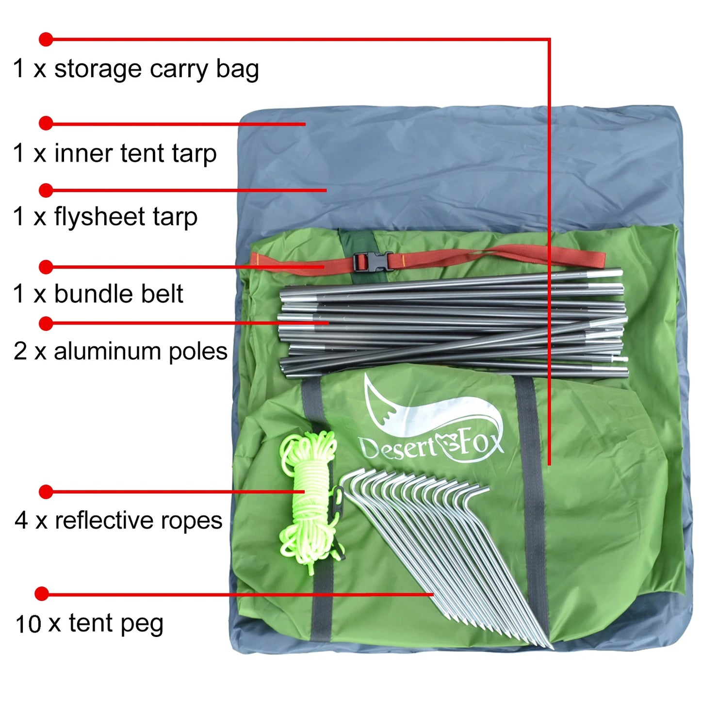 Desert&amp;Fox Dome Tent for 2 People | Ultralight and Waterproof