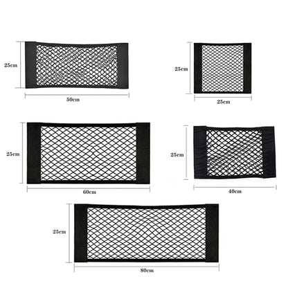 Car Seat Back and Trunk Net Organizer – Universal Elastic Pocket