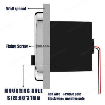 Cargador USB Empotrable 12–24V con Carga Rápida (PD + QC)
