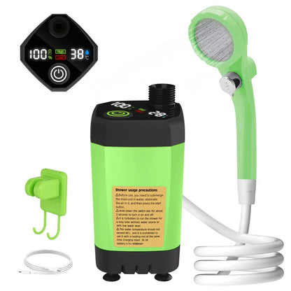 Camping Shower Kit with 6000mAh Rechargeable Pump 