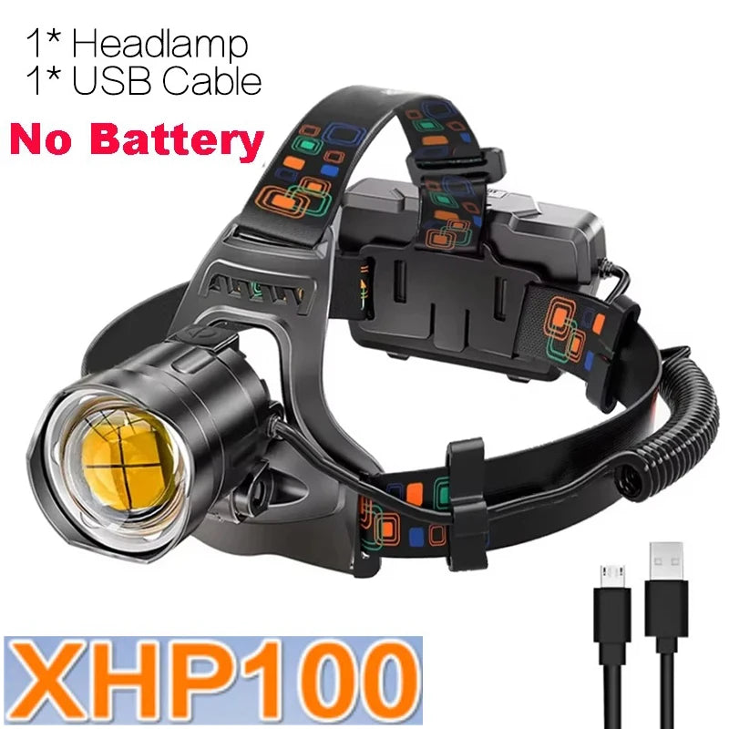 Frontal LED 30W Recargable - Luz Potente + 3 Modos + Impermeable