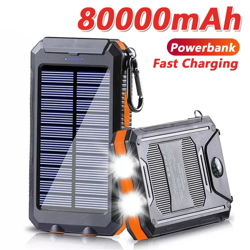 20W Solar Power Bank - Fast Charging + LED + Compass (Waterproof)