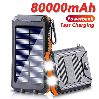 20W Solar Power Bank - Fast Charging + LED + Compass (Waterproof)