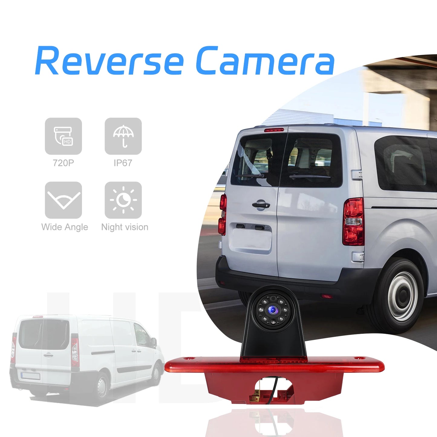 Citroën Jumpy / Peugeot Expert / Toyota Proace 2007-2016 - Cámara Marcha Atrás con Luz de Freno