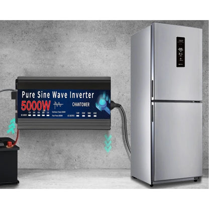 Inversor de Corriente Onda Pura 12V / 24V a 220V | 500W–2000W Continuos | Pantalla Inteligente para RV y Camper