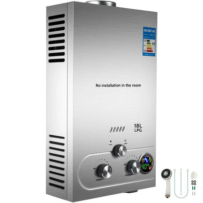 10L Gas Water Heater for Camper and Camping – Instant LPG 20 kW with Shower
