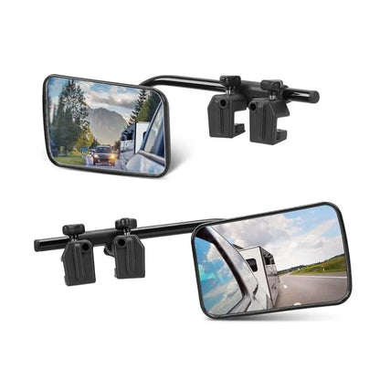 Espejos Retrovisores Extensibles para Remolque – Ajustables 360° para Caravana y Camper, Clip-On