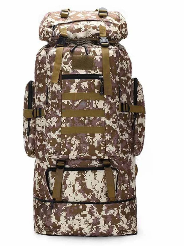 Sac à dos de randonnée 80L extensible - Nylon résistant · Housse de pluie · Multi-usages Aventure