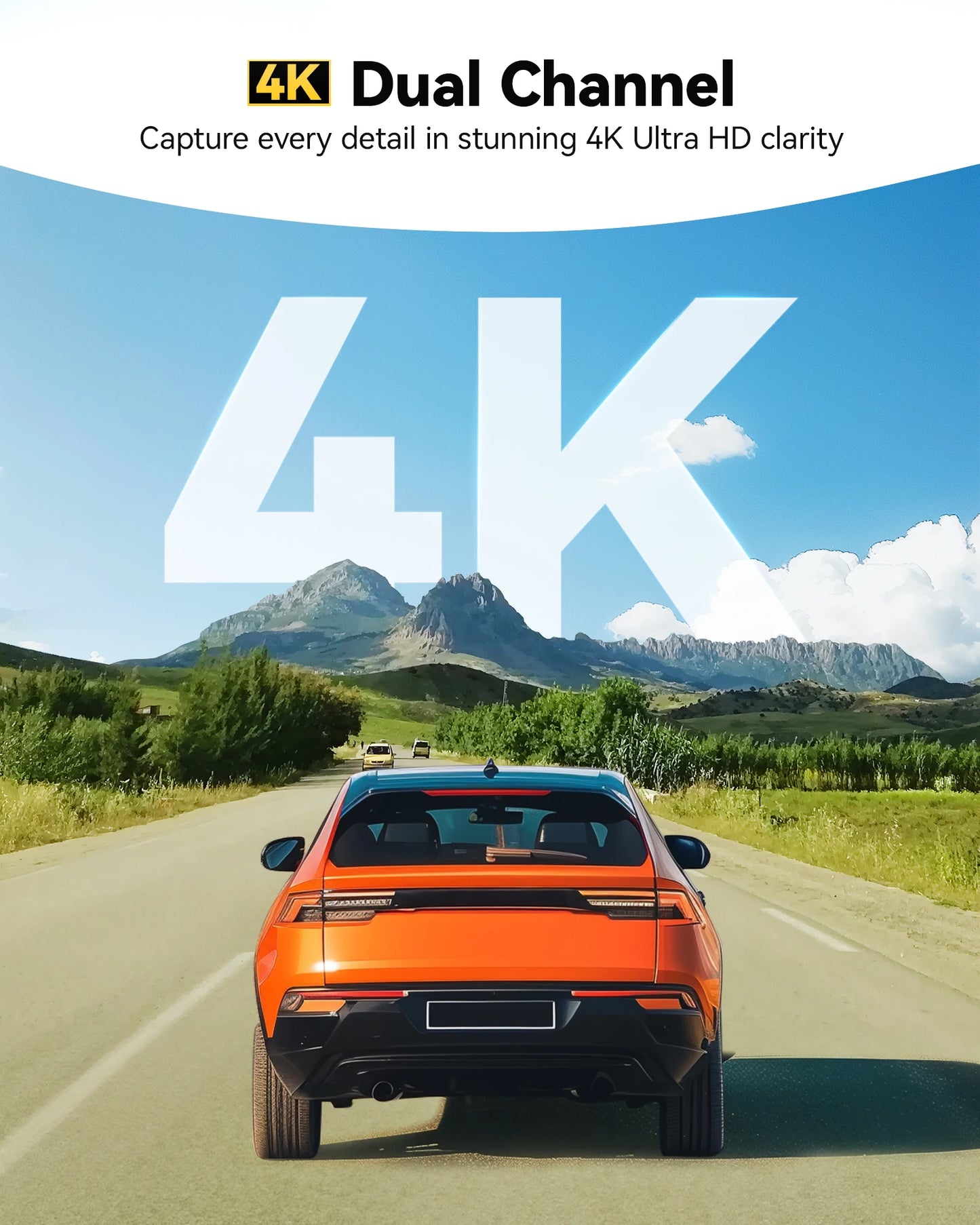 Camara 4K Dual con Pantalla 12" Táctil + GPS - Wolfbox G850 Pro