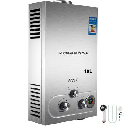 10L Gas Water Heater for Camper and Camping – Instant LPG 20 kW with Shower