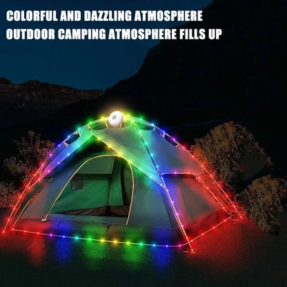 Guirlande Solaire LED 10M - RGB Ambiance + IP65 pour Camping et Terrasse