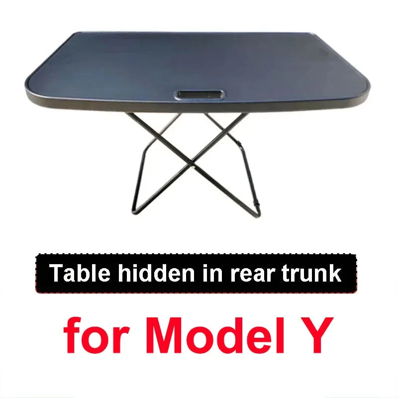 Mesa Plegable de Camping para Tesla Model 3 y Model Y | Mesa Oculta de Maletero