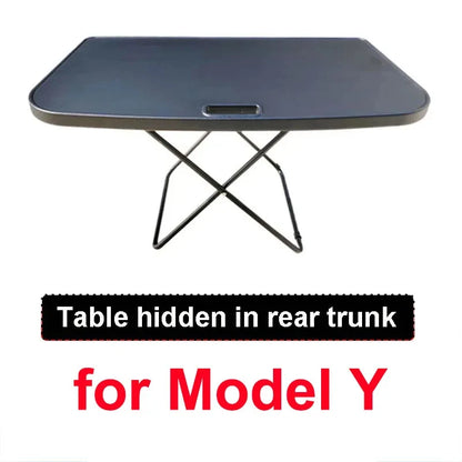Mesa Plegable de Camping para Tesla Model 3 y Model Y | Mesa Oculta de Maletero