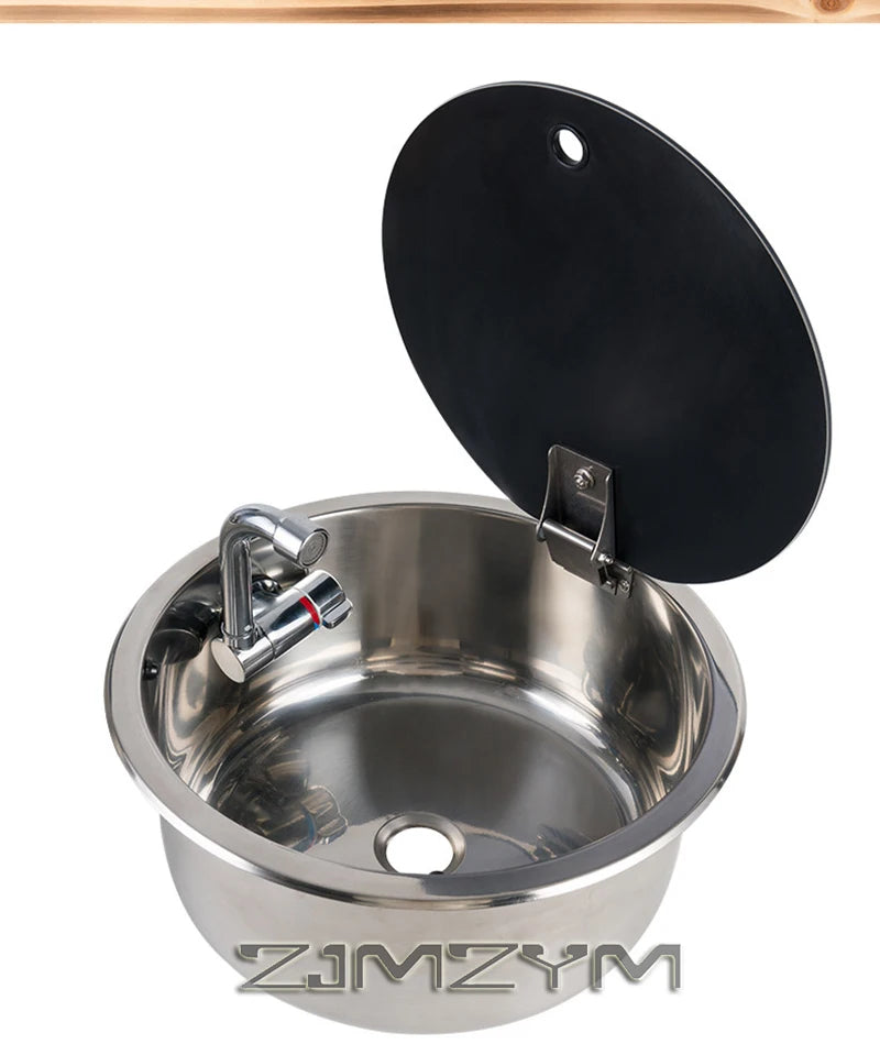 RV Premium Round/Square Sink with Faucet Included 