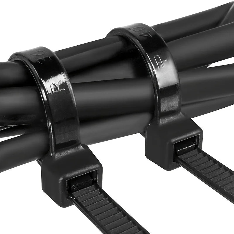Bridas de Cable Negras (100 uds) – Alta Resistencia y Protección UV
