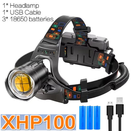 Frontal LED 30W Recargable - Luz Potente + 3 Modos + Impermeable