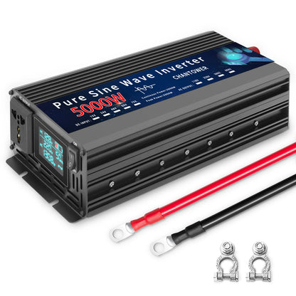 Inversor de Corriente Onda Pura 12V / 24V a 220V | 500W–2000W Continuos | Pantalla Inteligente para RV y Camper