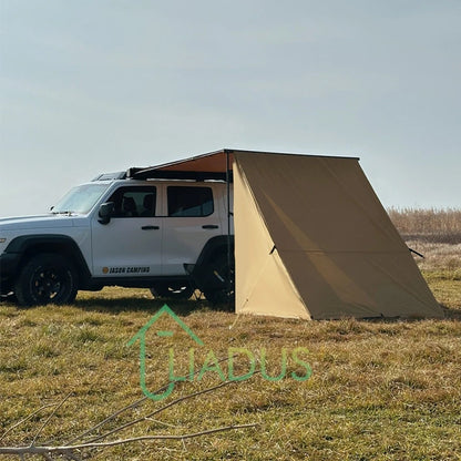 Triangular Side Car and Camper Awning - Waterproof 3000mm+ · Insect Net · UV50+ · Aluminum · 200x300cm