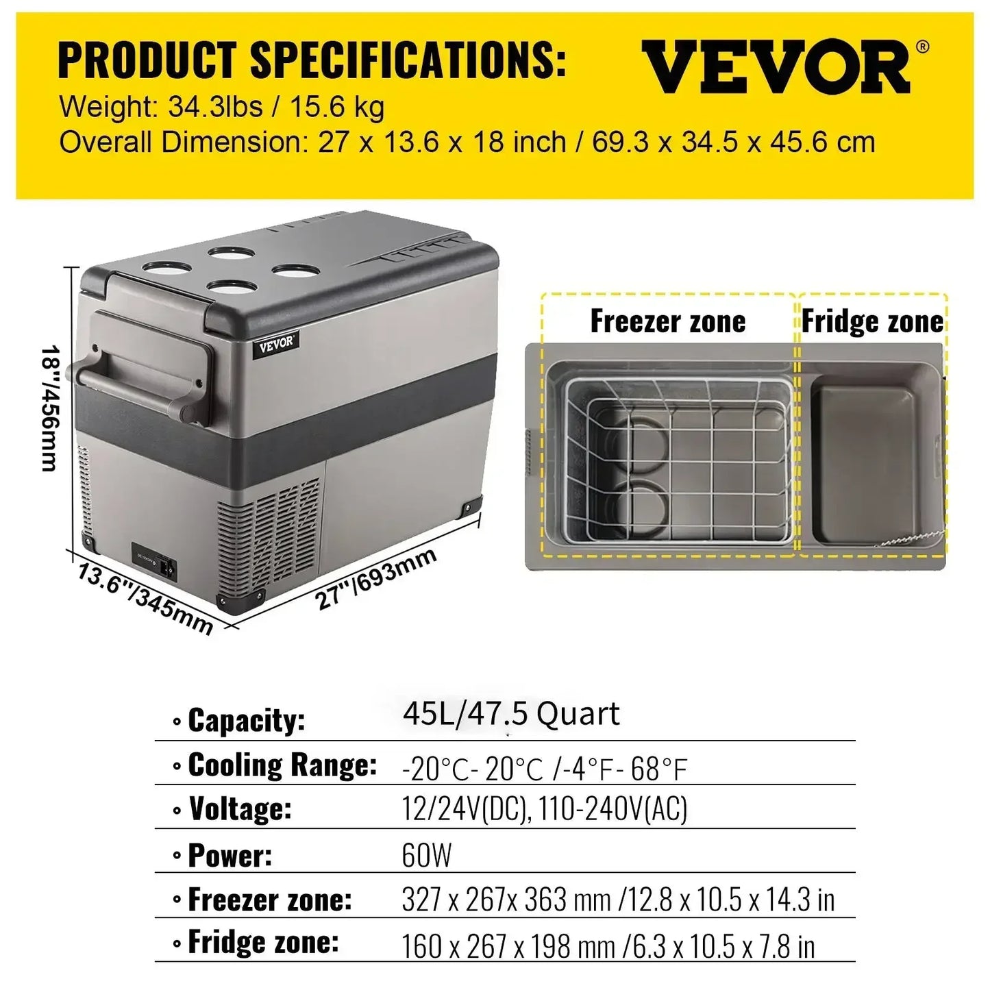 Refrigerador Portátil para Coche – 15/20/30/40/50L