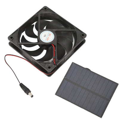 Kit Ventilador Solar 12V 3W - Silicio Monocristalino para RV y Exteriores