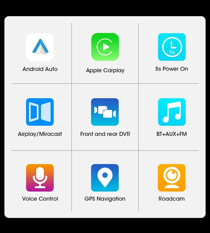 Dashcam 4K con Pantalla 11.26" + CarPlay/Android Auto - Srnubi