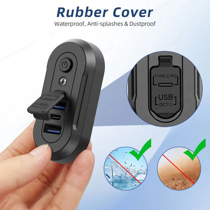 Cargador USB Empotrable 12–24V con 3 Puertos de Carga Rápida