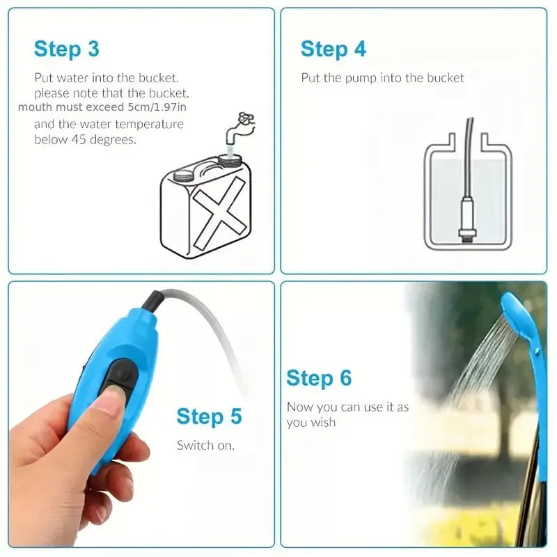 Douche portable 12 V pour voiture et camping