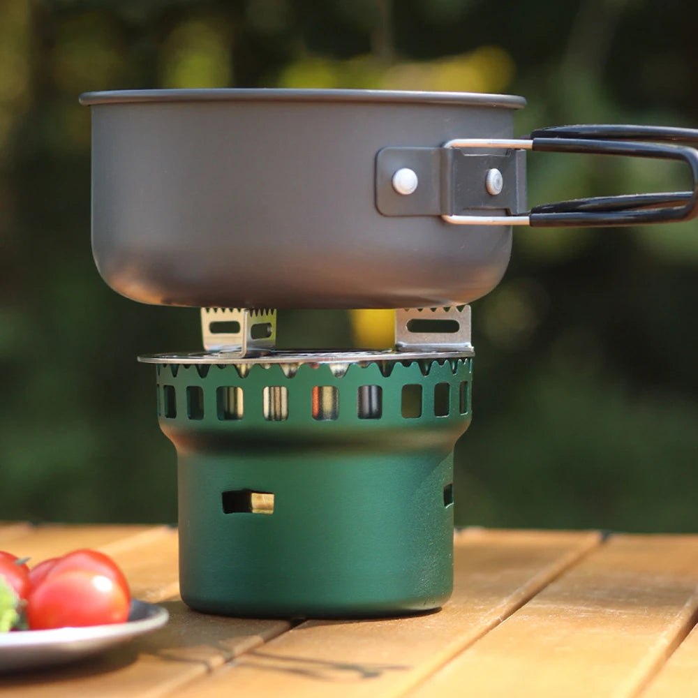 Mini Folding Alcohol Stove - Lightweight + Gas-Free for Camping