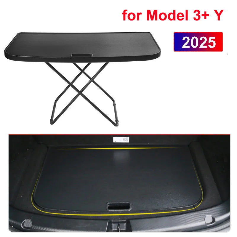 Mesa Plegable de Camping para Tesla Model 3 y Model Y | Mesa Oculta de Maletero