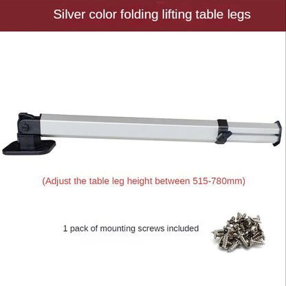 Mesa Plegable para RV con Pata Ajustable | Mesa Exterior y Interior de Aluminio Reforzado, Desmontable y Regulable