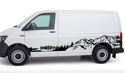 Pegatinas Gráficas de Montaña para Renault Trafic | Vinilos Laterales Decorativos para Puertas (SWB y LWB)