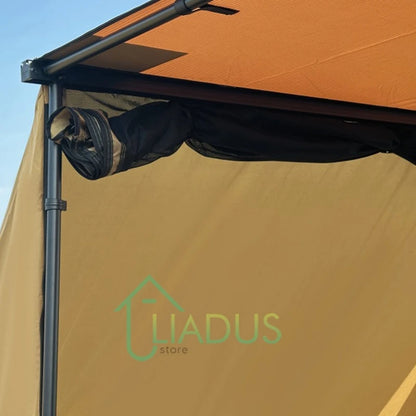 Triangular Side Car and Camper Awning - Waterproof 3000mm+ · Insect Net · UV50+ · Aluminum · 200x300cm