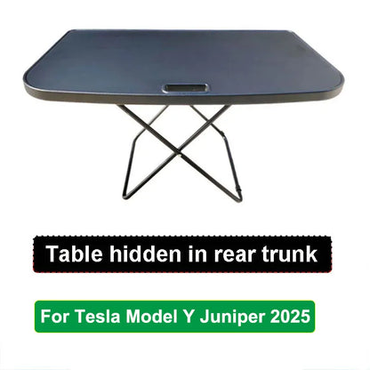 Mesa Plegable de Camping para Tesla Model 3 y Model Y | Mesa Oculta de Maletero