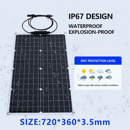 Kit Panneau Solaire 1000W - Monocristallin + Onduleur 4000W + Contrôleur LED
