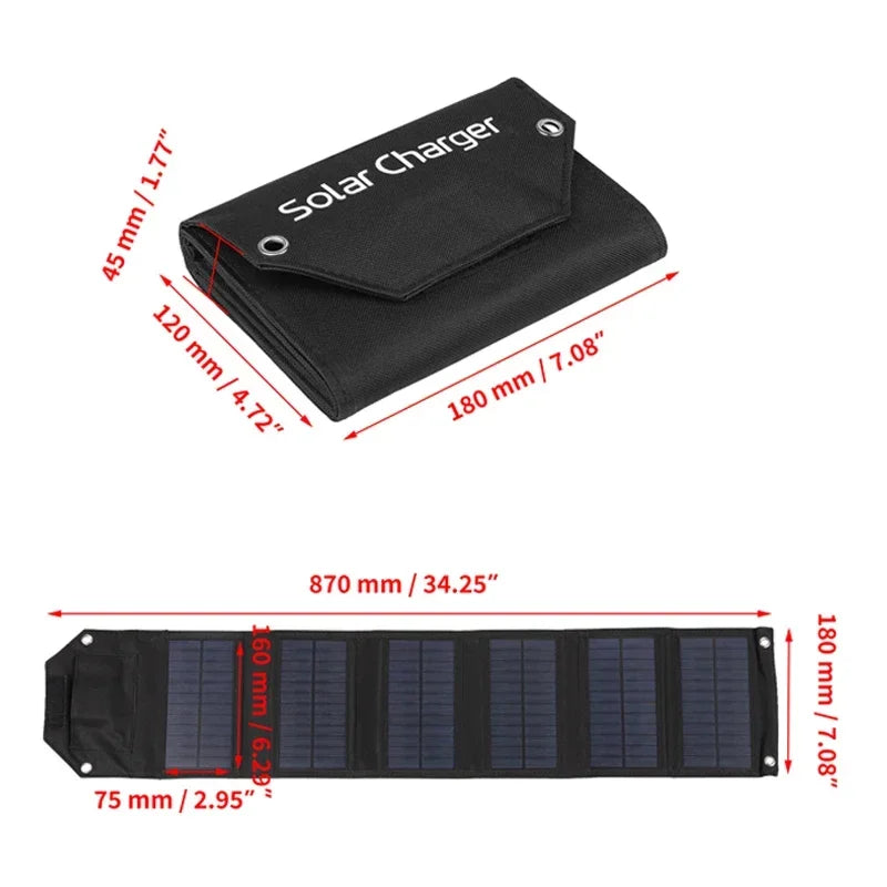 Chargeur solaire USB portable pour le camping et les situations d'urgence