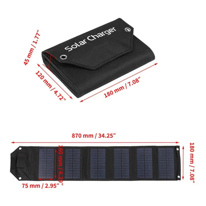 Chargeur solaire USB portable pour le camping et les situations d'urgence