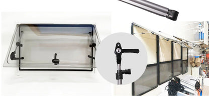 Pair of Telescopic Brackets for RV Windows – Aluminum for Camper and Motorhome 