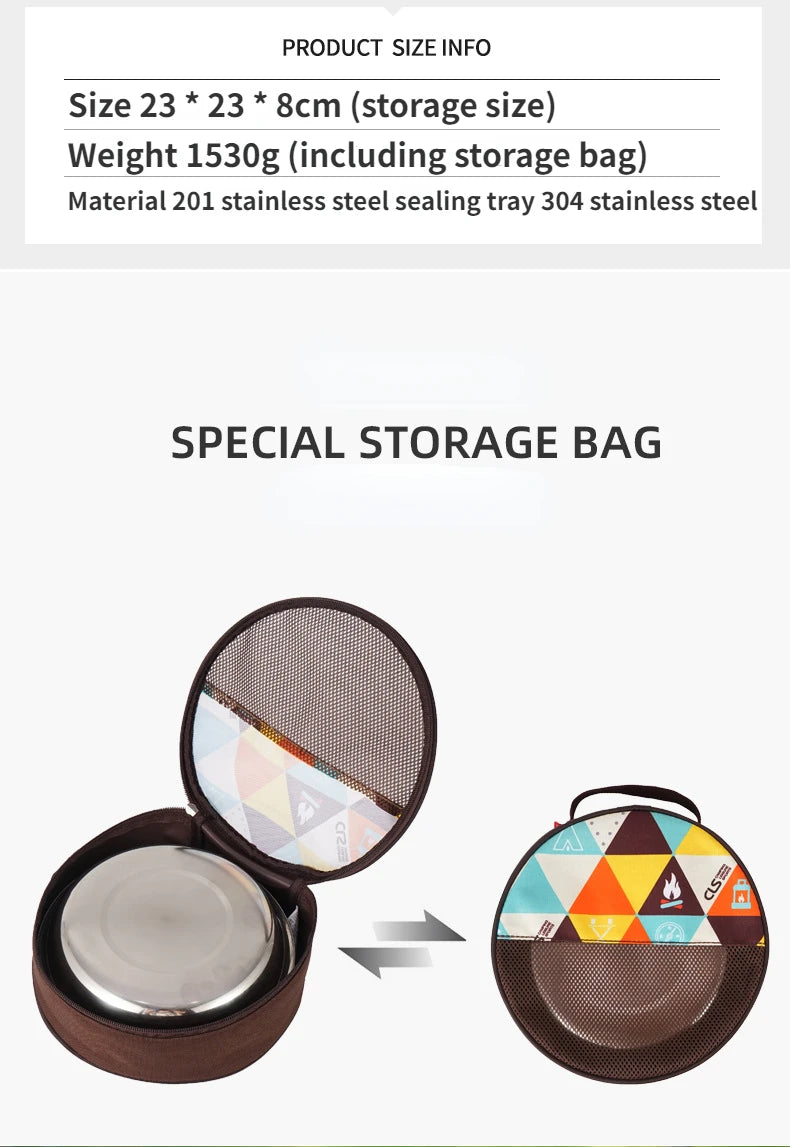 22-Piece Stainless Steel Cutlery Set - For 5 People + Carry Bag (Camping/RV)