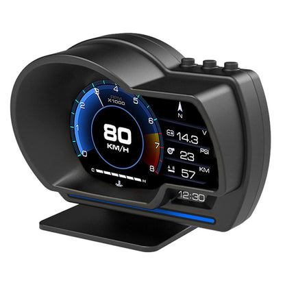 HUD Head Up Display OBD2 + GPS Universel – Tachymètre Numérique 3”, RPM, Turbo, Alarmes et Données en Temps Réel