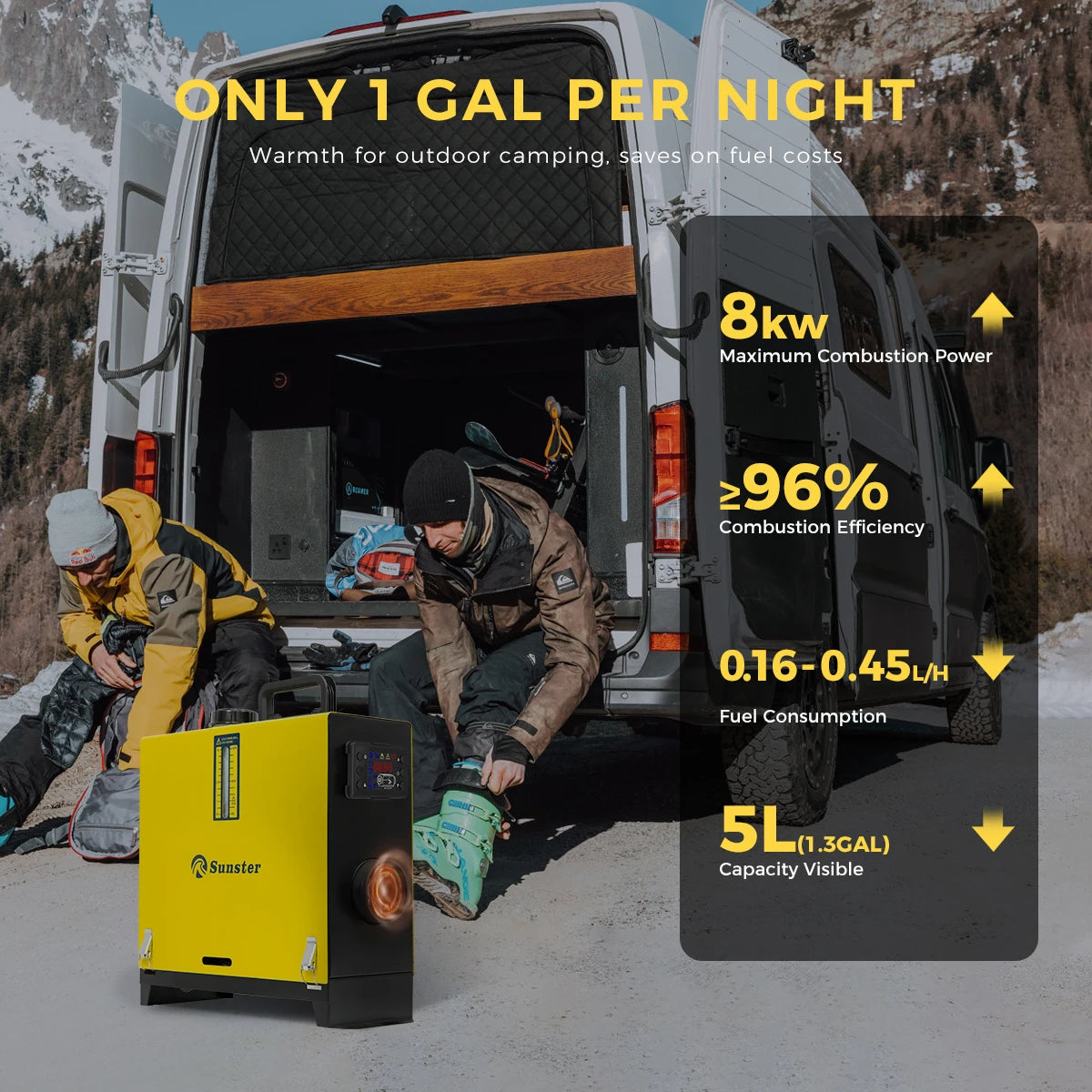 Calefactor Diesel Portátil 8kW Sunster – Rápido, Silencioso y Eficiente