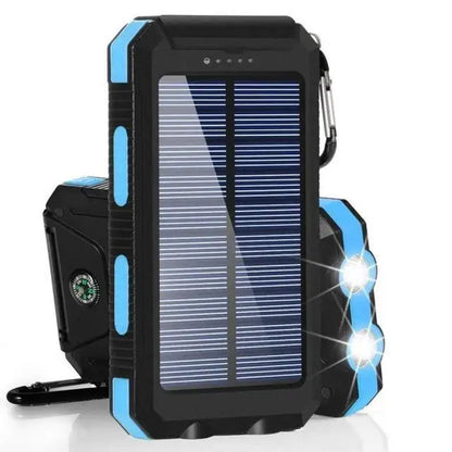 20W Solar Power Bank - Fast Charging + LED + Compass (Waterproof)